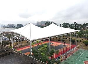 籃球場膜結(jié)構(gòu)頂棚/罩棚/雨棚的優(yōu)勢(shì)有哪些？(圖文)