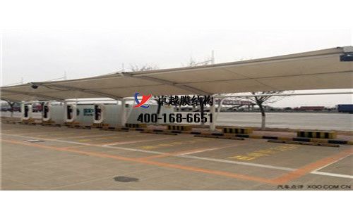 邢臺膜結(jié)構(gòu)充電站樁車棚【邢臺交通運輸集團有限公司等】工程設(shè)計施工案例