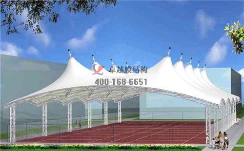 石家莊網(wǎng)球場膜結構頂棚罩棚十年施工經驗 　　