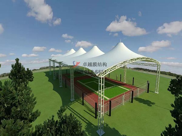 渭南膜結構網(wǎng)球場生產廠家頂棚罩棚設計施工安裝