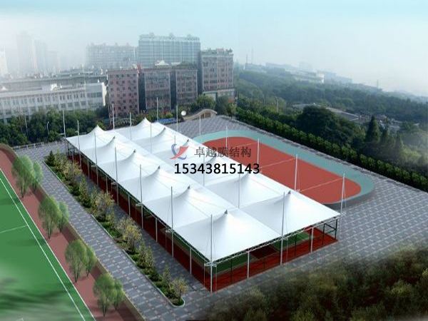 瀘州市體育場/籃球場/網(wǎng)球場/羽毛球場膜結構罩棚設計