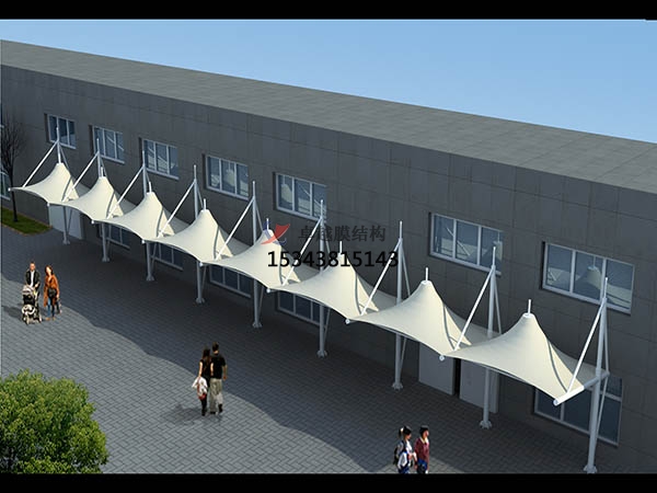 撫順市膜結(jié)構雨棚工程設計施工案例 　　