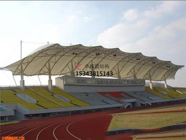 松滋膜結構看臺雨棚設計生產(chǎn)安裝