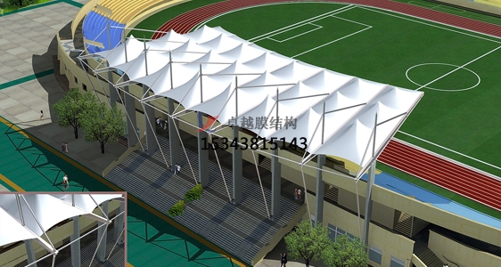 鶴壁?？h體育公園膜結(jié)構(gòu)【看臺雨棚】門球場案例
