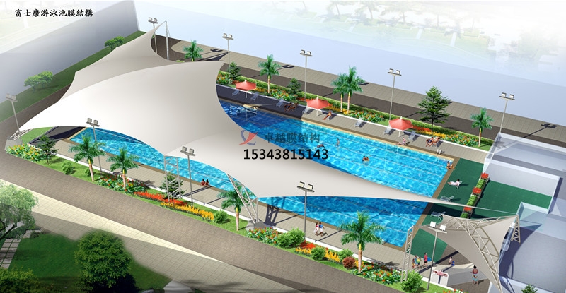 白銀膜結構游樂場/水上樂園/造浪池/游泳池/兒童樂園遮陽棚廠家【膜結構設計】