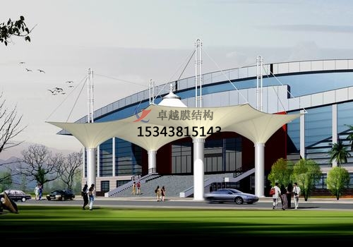 膜結構大門、建筑入口效果圖