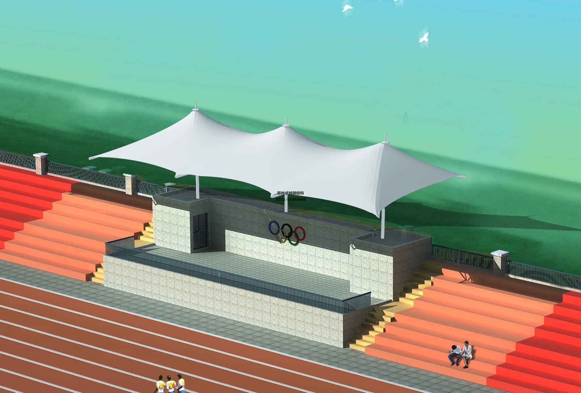 洛陽張拉膜看臺(tái)設(shè)計(jì)施工案例